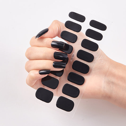 Solid Color Nail Stickers (16 Pieces)