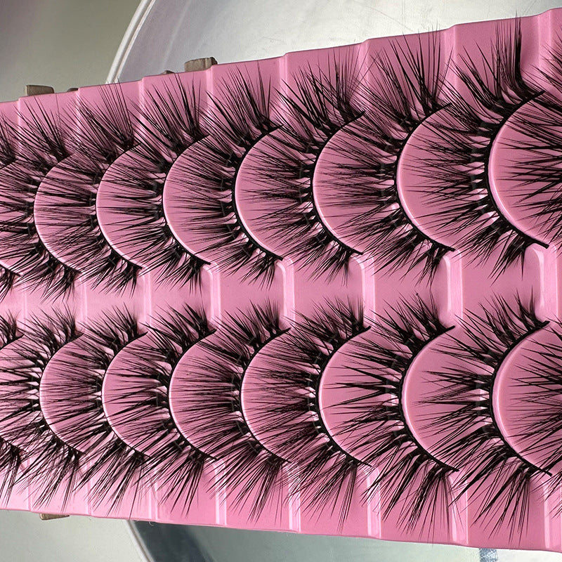 10 Pairs Natural Curl False Eyelashes