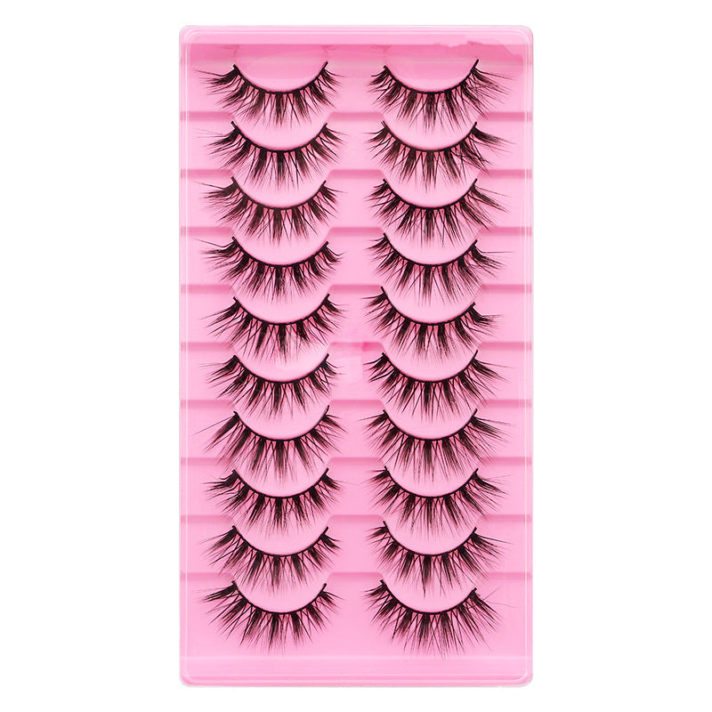 10 Pairs Natural Curl False Eyelashes