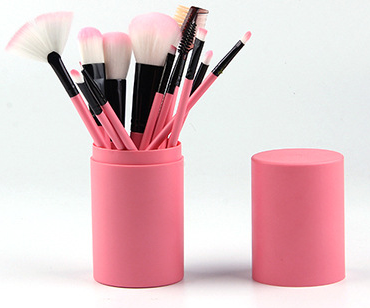 12-Piece Brush Set Rose Pink
