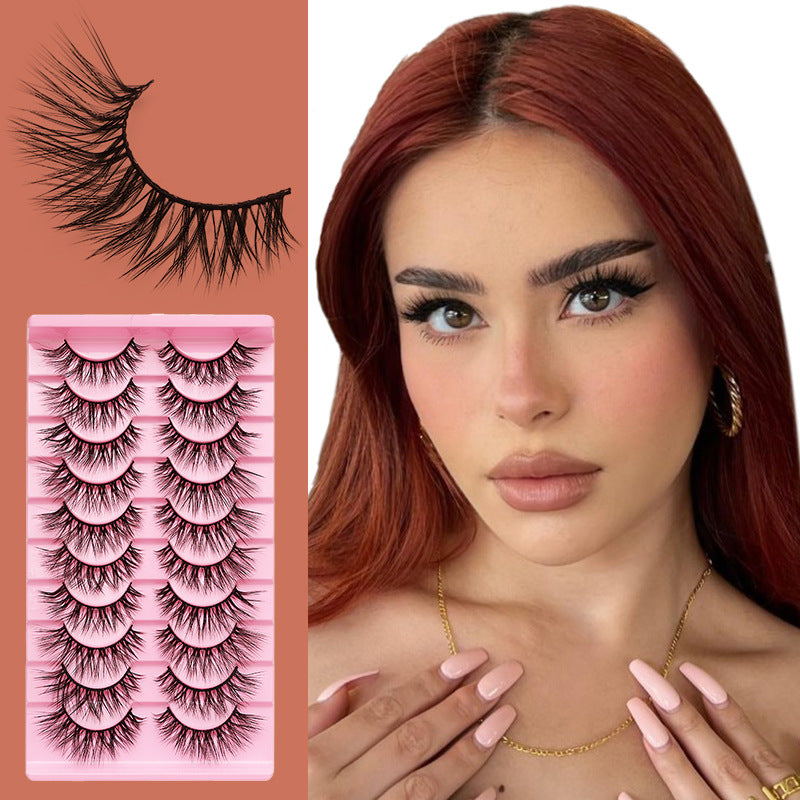 10 Pairs Natural Curl False Eyelashes
