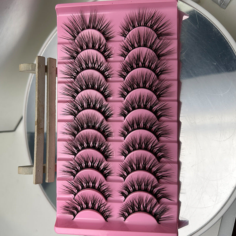 10 Pairs Natural Curl False Eyelashes